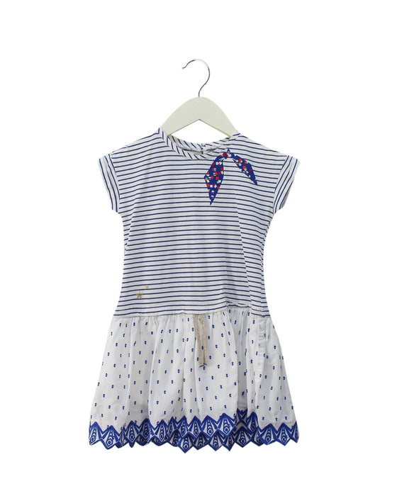 A White Short Sleeve Dresses from Catimini in size 3T for girl. (Front View)