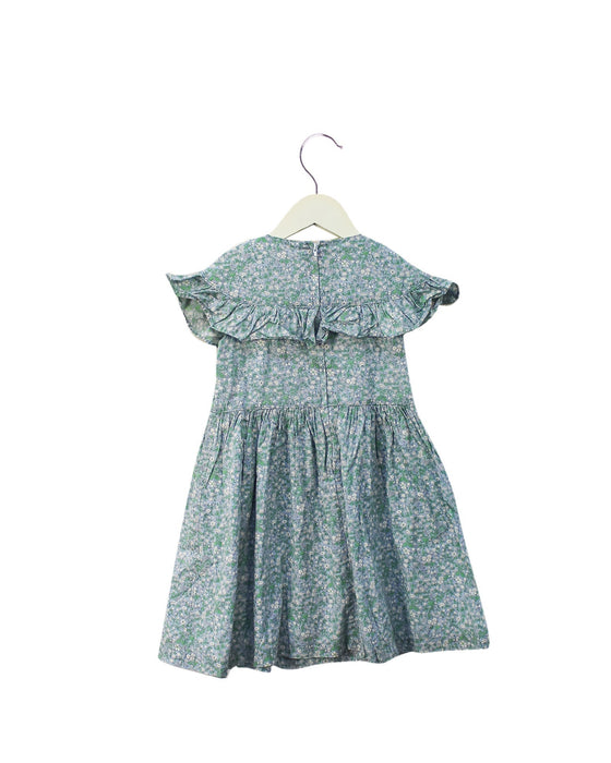 A Green Short Sleeve Dresses from Familiar in size 4T for girl. (Back View)