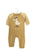 A Beige Long Sleeve Jumpsuits from CIGOGNE Bébé in size 0-3M for neutral. (Front View)