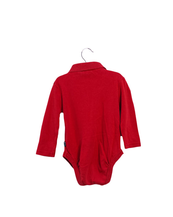 A Red Long Sleeve Bodysuits from Jojo Maman Bébé in size 6-12M for boy. (Back View)