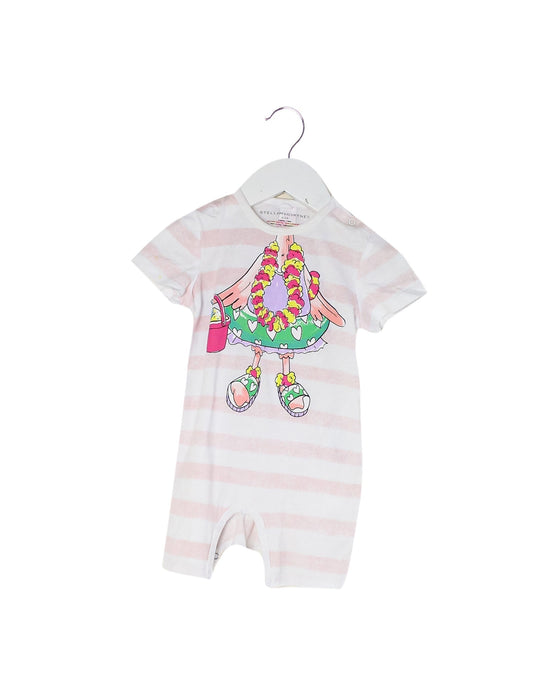 A Pink Short Sleeve Rompers from Stella McCartney in size 6-12M for girl. (Front View)