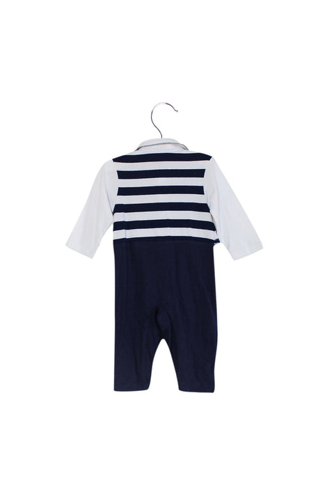 A Navy Long Sleeve Jumpsuits from Chickeeduck in size 6-12M for boy. (Back View)