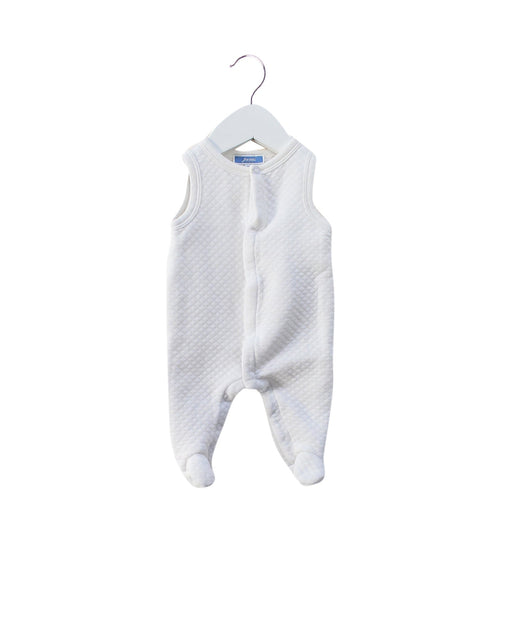 A White Sleeveless Jumpsuits from Jacadi in size 0-3M for boy. (Front View)