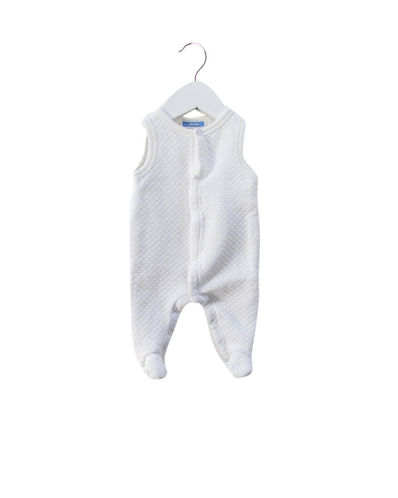 A White Sleeveless Jumpsuits from Jacadi in size 0-3M for boy. (Front View)