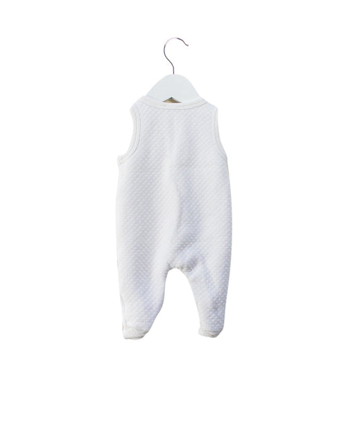 A White Sleeveless Jumpsuits from Jacadi in size 0-3M for boy. (Front View)