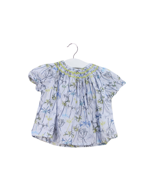 A Blue Short Sleeve Tops from Bonpoint in size 3-6M for girl. (Front View)