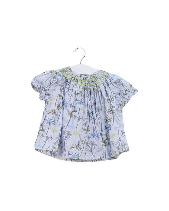A Blue Short Sleeve Tops from Bonpoint in size 3-6M for girl. (Front View)