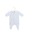 A Blue Long Sleeve Jumpsuits from Petit Bateau in size 0-3M for boy. (Front View)