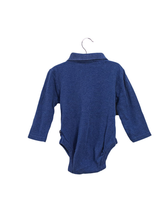 A Blue Long Sleeve Bodysuits from Jojo Maman Bébé in size 6-12M for boy. (Back View)