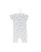 A White Short Sleeve Rompers from Feather Baby in size 3-6M for boy. (Front View)