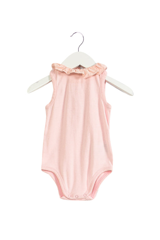 A Pink Long Sleeve Bodysuits from Cyrillus in size 3-6M for girl. (Front View)