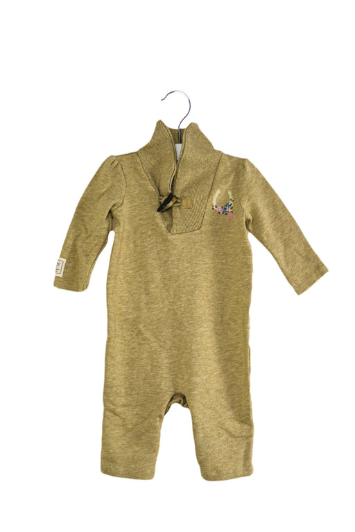 A Beige Long Sleeve Jumpsuits from Ralph Lauren in size 3-6M for girl. (Front View)