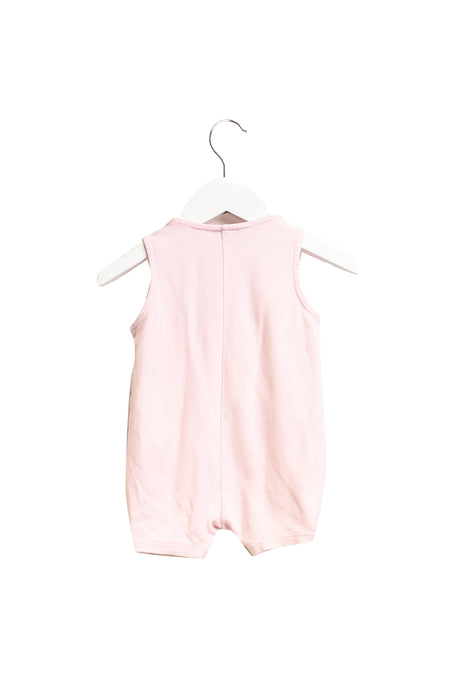 A Pink Sleeveless Rompers from Armani in size 3-6M for girl. (Back View)