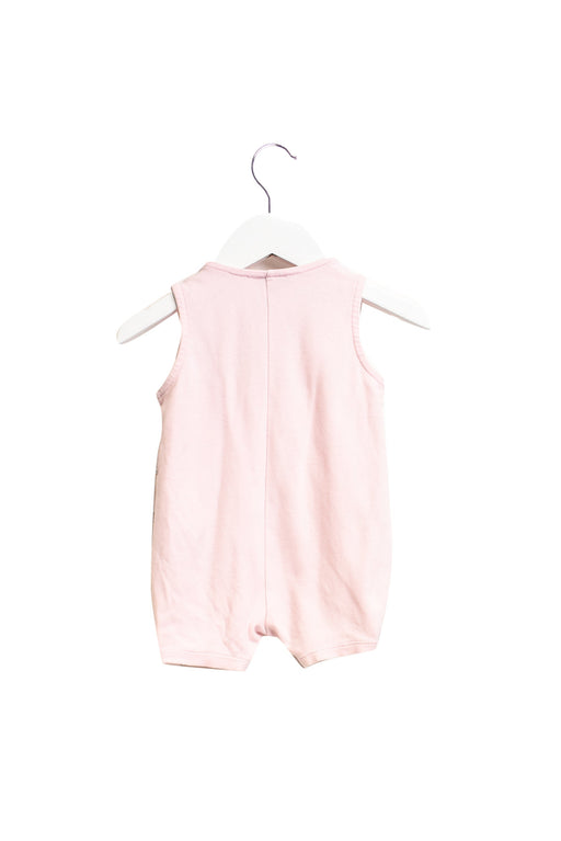 A Pink Sleeveless Rompers from Armani in size 3-6M for girl. (Front View)