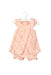 A Pink Sleeveless Rompers from Nicholas & Bears in size 0-3M for girl. (Front View)