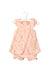 A Pink Sleeveless Rompers from Nicholas & Bears in size 0-3M for girl. (Front View)