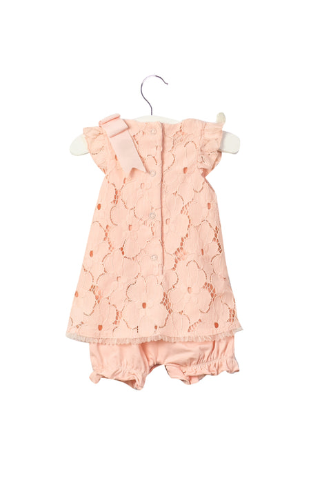 A Pink Sleeveless Rompers from Nicholas & Bears in size 0-3M for girl. (Back View)