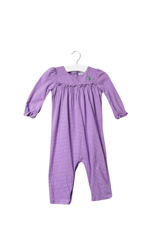 A Purple Long Sleeve Jumpsuits from Ralph Lauren in size 3-6M for girl. (Front View)