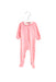 A Pink Long Sleeve Jumpsuits from Petit Bateau in size 6-12M for girl. (Front View)
