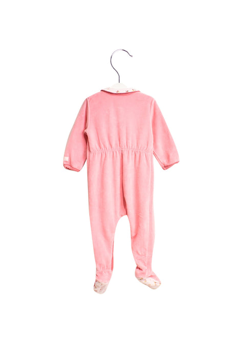 A Pink Long Sleeve Jumpsuits from Petit Bateau in size 6-12M for girl. (Back View)