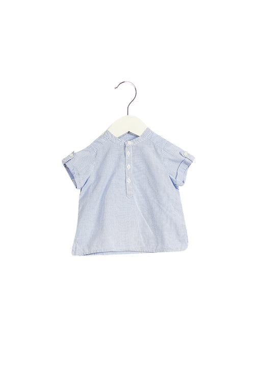 A Blue Short Sleeve Tops from Bonpoint in size 3-6M for boy. (Front View)