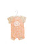 A Pink Short Sleeve Rompers from Organic Mom in size 6-12M for girl. (Front View)