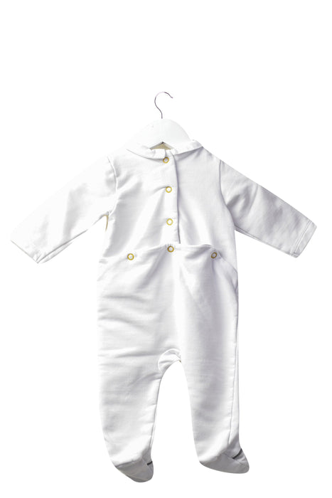 A White Long Sleeve Jumpsuits from Jacadi in size 0-3M for girl. (Back View)