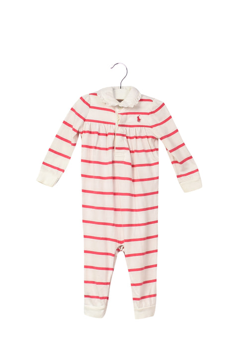 A White Long Sleeve Jumpsuits from Ralph Lauren in size 6-12M for girl. (Front View)