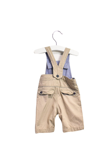 A Brown Long Overalls from Sergent Major in size 0-3M for girl. (Back View)