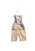 A Brown Long Overalls from Sergent Major in size 0-3M for girl. (Front View)