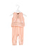 A Pink Sleeveless Jumpsuits from 7 For All Mankind in size 6-12M for girl. (Front View)