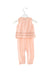 A Pink Sleeveless Jumpsuits from 7 For All Mankind in size 6-12M for girl. (Back View)