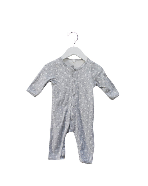 A Grey Long Sleeve Jumpsuits from Petit Bateau in size 3-6M for boy. (Front View)