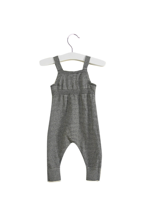 A Grey Long Overalls from Seed in size Newborn for neutral. (Front View)