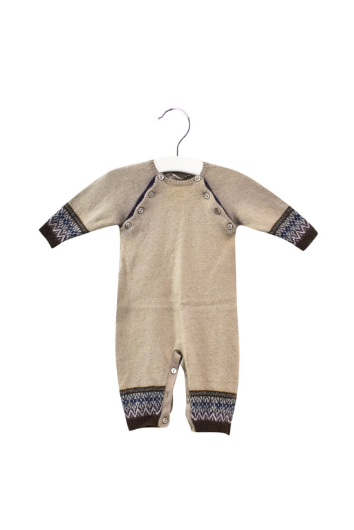 A Beige Long Sleeve Jumpsuits from Caramel Baby & Child in size 3-6M for neutral. (Front View)