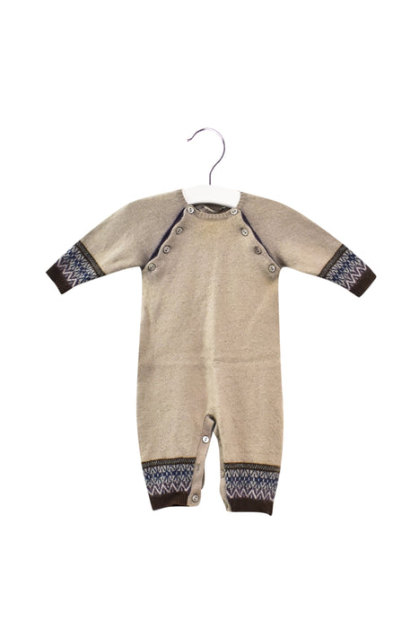 A Beige Long Sleeve Jumpsuits from Caramel Baby & Child in size 3-6M for neutral. (Back View)