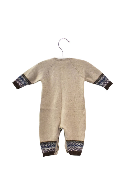 A Beige Long Sleeve Jumpsuits from Caramel Baby & Child in size 3-6M for neutral. (Front View)