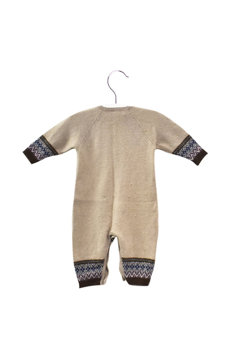 A Beige Long Sleeve Jumpsuits from Caramel Baby & Child in size 3-6M for neutral. (Back View)