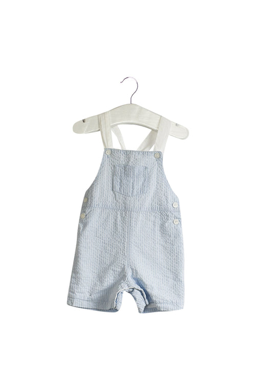 A Blue Overall Shorts from Absorba in size 3-6M for girl. (Front View)