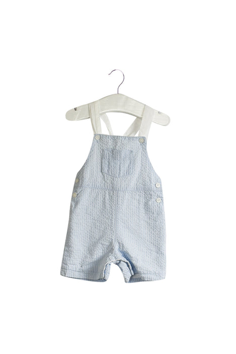 A Blue Overall Shorts from Absorba in size 3-6M for girl. (Back View)