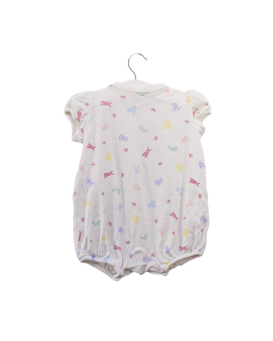 A White Short Sleeve Rompers from Ralph Lauren in size 3-6M for girl. (Back View)