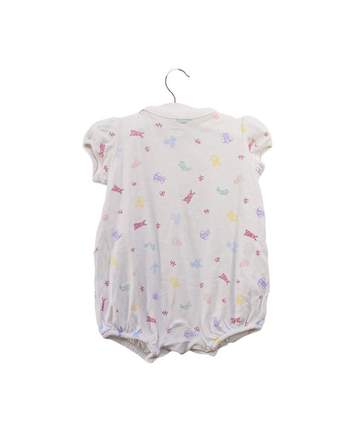 A White Short Sleeve Rompers from Ralph Lauren in size 3-6M for girl. (Front View)