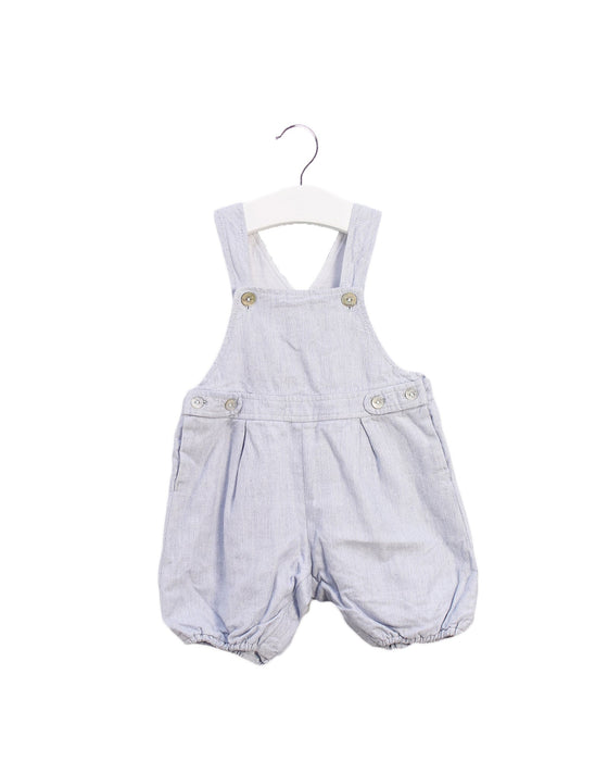 A Blue Overall Shorts from Tartine et Chocolat in size 6-12M for boy. (Front View)