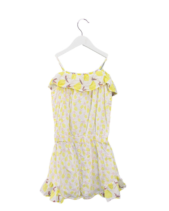 A Yellow Sleeveless Rompers from Seed in size 9Y for girl. (Front View)