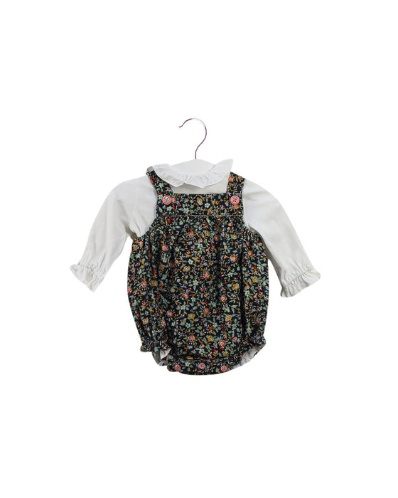 A Multicolour Overall Shorts from Nanos in size 0-3M for girl. (Front View)