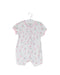 A White Short Sleeve Rompers from Mides in size 0-3M for girl. (Back View)