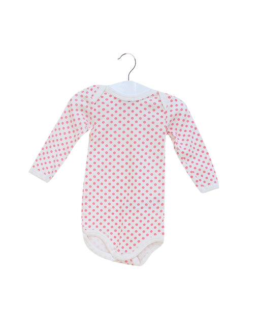 A White Long Sleeve Bodysuits from Petit Bateau in size 3-6M for girl. (Front View)
