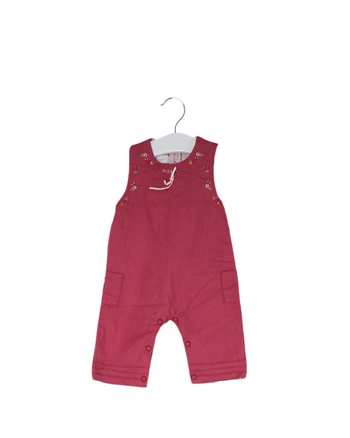 A Pink Sleeveless Jumpsuits from Jacadi in size 0-3M for girl. (Front View)
