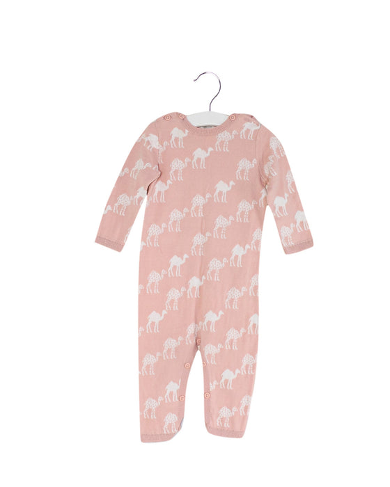 A Pink Long Sleeve Jumpsuits from Mamas & Papas in size 6-12M for girl. (Front View)