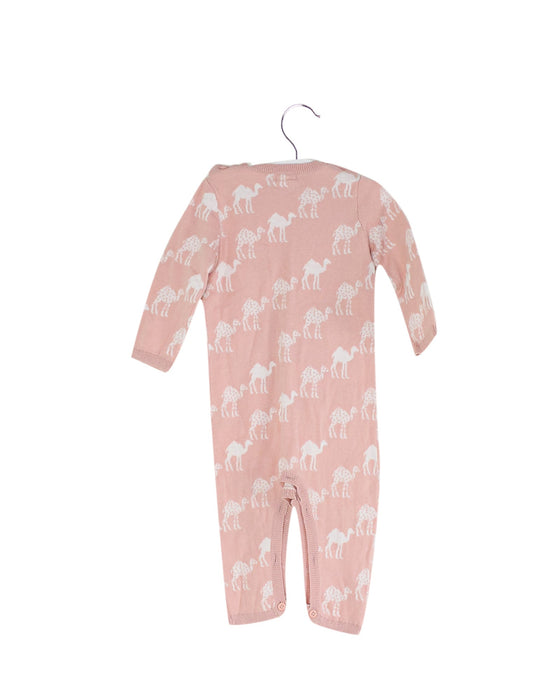 A Pink Long Sleeve Jumpsuits from Mamas & Papas in size 6-12M for girl. (Back View)